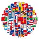 (image for) National Flags Vinyl Decal Stickers Non Repeating 50pc