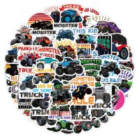 (image for) Monster Trucks Vehicles Decal Stickers Non Repeating Vinyl 50pc