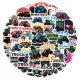 (image for) Monster Trucks Vehicles Decal Stickers Non Repeating Vinyl 50pc