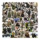 (image for) Military Soldier Women Female Sticker Vinyl Decal 50pcs (1381)