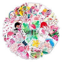 (image for) Pink Flamingo Sticker Vinyl Decal 50pcs (1511 #2)