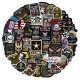 (image for) Veterans Military Sticker Vinyl Decal 50pcs (1628)