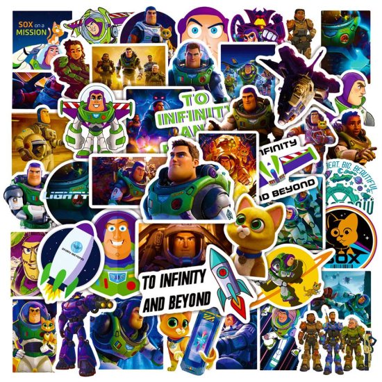 (image for) Buzz Lightyear Toy Sticker Decal Vinyl Stickers 50pcs (1954 #2) - Click Image to Close