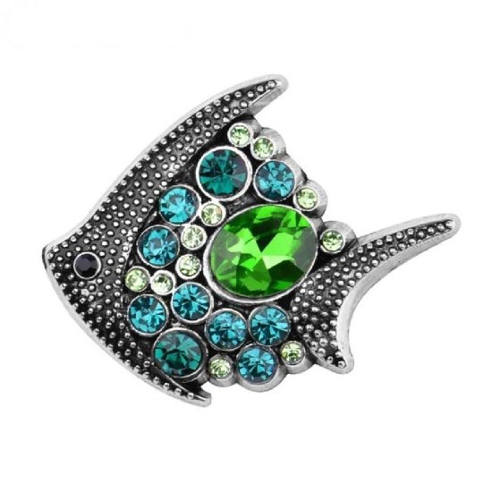 (image for) Snap Jewelry Rhinestone Fish - Click Image to Close