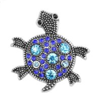 (image for) Snap Jewelry Rhinestone Turtle Blue