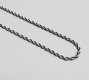 (image for) 925 Sterling Silver Magic Chain - Black & Silver 16"