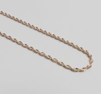 (image for) 925 Sterling Silver Twist Rope Chain - Rose Gold & Silver 18"