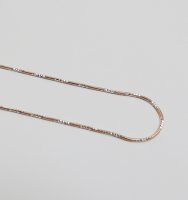 (image for) 925 Sterling Silver Diamond Cut Snake - Rose Gold 16"