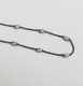 (image for) 925 Sterling Silver Moon Link Chain - Black 18"