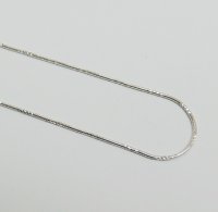 (image for) 925 Sterling Silver Diamond Cut Snake - Silver 18"