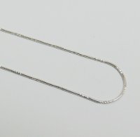 (image for) 925 Sterling Silver Diamond Cut Snake - Silver 16"