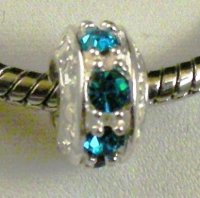 (image for) Charm 925 - Crystals - Blue/Turquoise