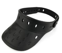 (image for) Black Visor Fits Shoe Charm & Jibbitz Beach Sun Hat Adjustable Waterproof