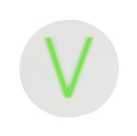 (image for) V - Round Letter Charm for Our Beach Bags Jumbo Charms Compatible for bogg, Simply Southern