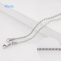 (image for) Stainless Steel Serpentine Chain 3.0mm Wide 18" Lobster Clasp