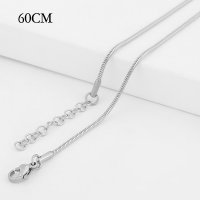 (image for) Stainless Steel Snake Chain 24" +2" Extender Lobster Clasp