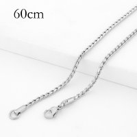 (image for) Stainless Steel Chain Round Snake Necklace 24" Anti Tarnish