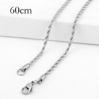 (image for) Stainless Steel Rope Chain 24" lobster Clasp Anti Tarnish