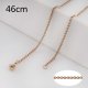 (image for) Stainless Steel Rolo Chain Rose Gold Tone 18" Anti Tarnish