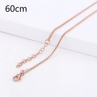 (image for) Stainless Steel Snake Chain Rose Gold Tone 24" Anti Tarnish