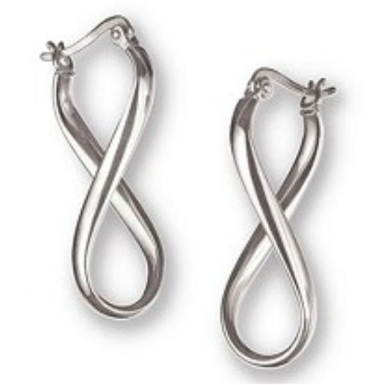 (image for) 925 Earrings Twist Plain Large - Click Image to Close
