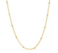 (image for) Stainless Steel Ball Chain - Gold 18" + ext