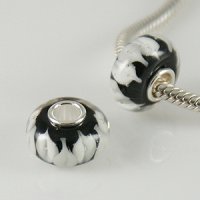 (image for) 925 Glass Beads - Black & Clear