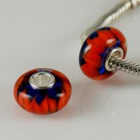 (image for) 925 Glass Beads - Blue & Red