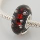 (image for) 925 Glass Beads - Dichroic - Black, Red & White