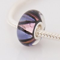 (image for) 925 Glass Beads - Dichroic - Purple, Black & Pink