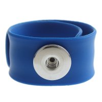 (image for) Snap Jewelry Slap Bracelet Silicone Dark Blue Children Kids 18mm