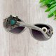 (image for) Snap Jewelry Sunglasses White with Silver Accents fits 18-20mm