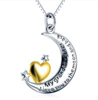 (image for) 925 Sterling Granddaughter, I Love You to the Moon & Back