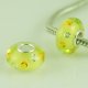 (image for) 925 Glass Beads - CZ Stone - Yellow, Clear & Orange