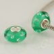 (image for) 925 Glass Beads - CZ Stone - Green & Clear