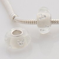 (image for) 925 Glass Beads - CZ Stone - Mouse Clear