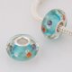 (image for) 925 Glass Beads - CZ Stone - Light Blue, Purple, Orange & Clear