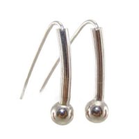 (image for) 925 Sterling Silver Drop European Charm Earrings