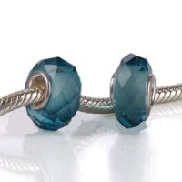 (image for) 925 Zircon Beads - Sky Blue Denim