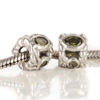 (image for) Charm 925 CZ Stone - Tri Oval - Green