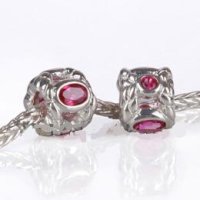 (image for) Charm 925 CZ Stone - Tri Oval - Red