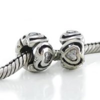 (image for) Charm 925 Silver Heart - Clear