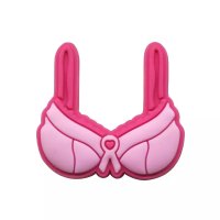 (image for) Shoe Charms Breast Cancer Awareness Pink Bra Ribbon