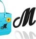(image for) M - Letter Monogram Charm for Our Beach Bags Jumbo Charms Compatible for bogg, Simply Southern