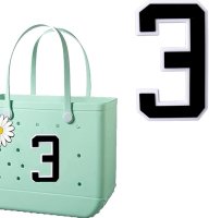 (image for) 3 Three Charm for Our Beach Bags Jumbo Charms Compatible for bogg, Simply Southern