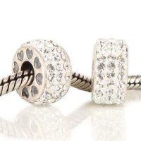(image for) Charm 925 - 3 Row Rondelle - Clear