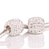 (image for) Austrian Crystal Charm 925 -14 Row - Petals Clear