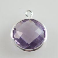 (image for) Birthstone Charms - February Amethyst - Silver