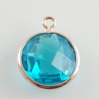 (image for) Birthstone Charms - March Aquamarine - Rose Gold