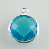 (image for) Birthstone Charms - March Aquamarine - Silver